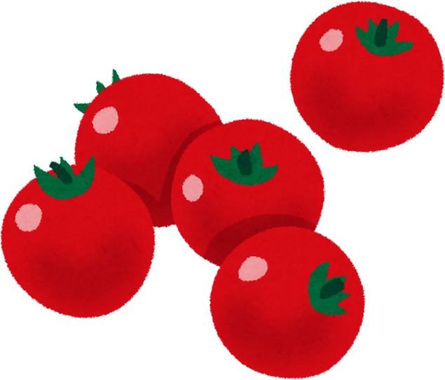 Illustration of Cherry Tomatoes on Black Background